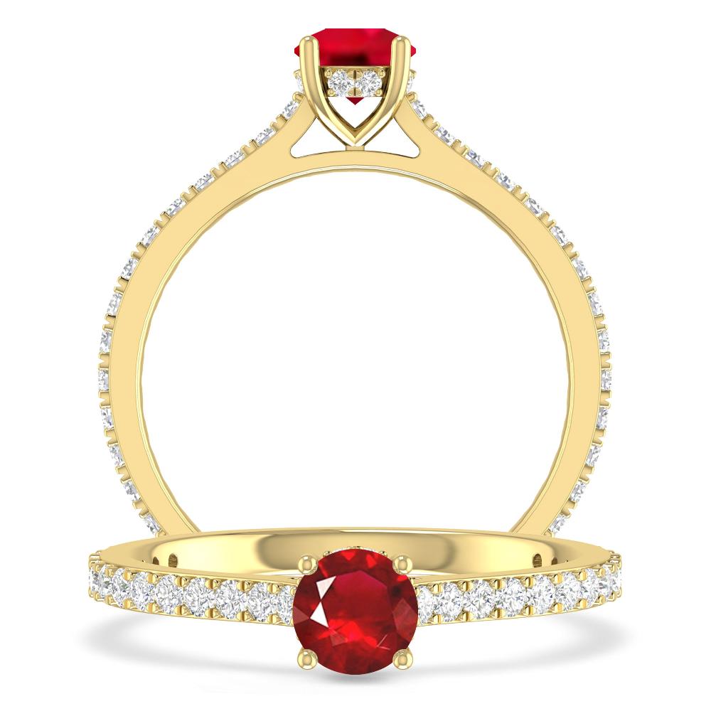 Yellow Gold - Ruby