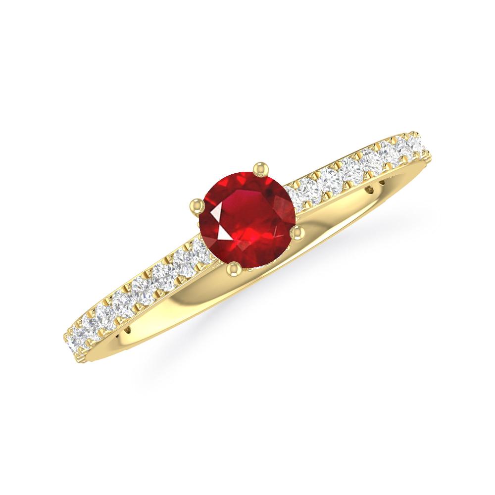 Yellow Gold - Ruby