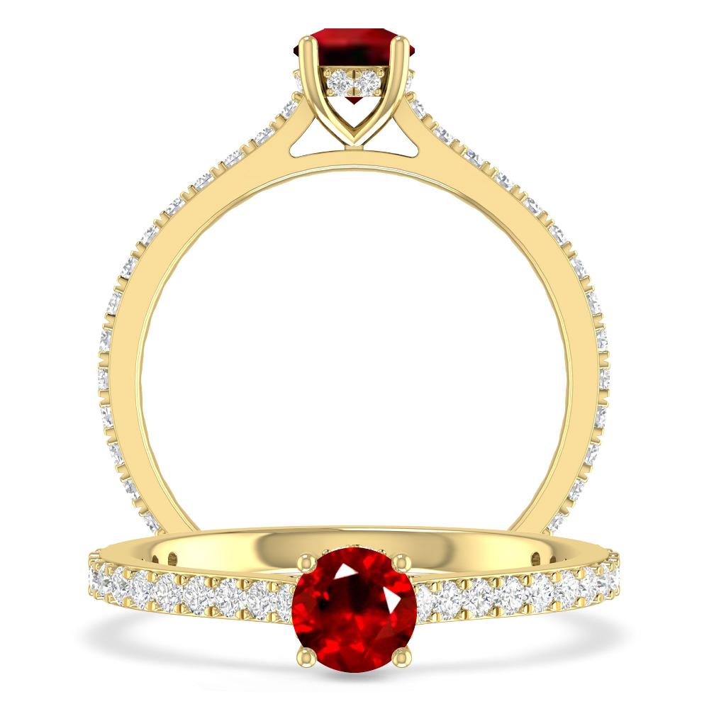 Yellow Gold - Ruby