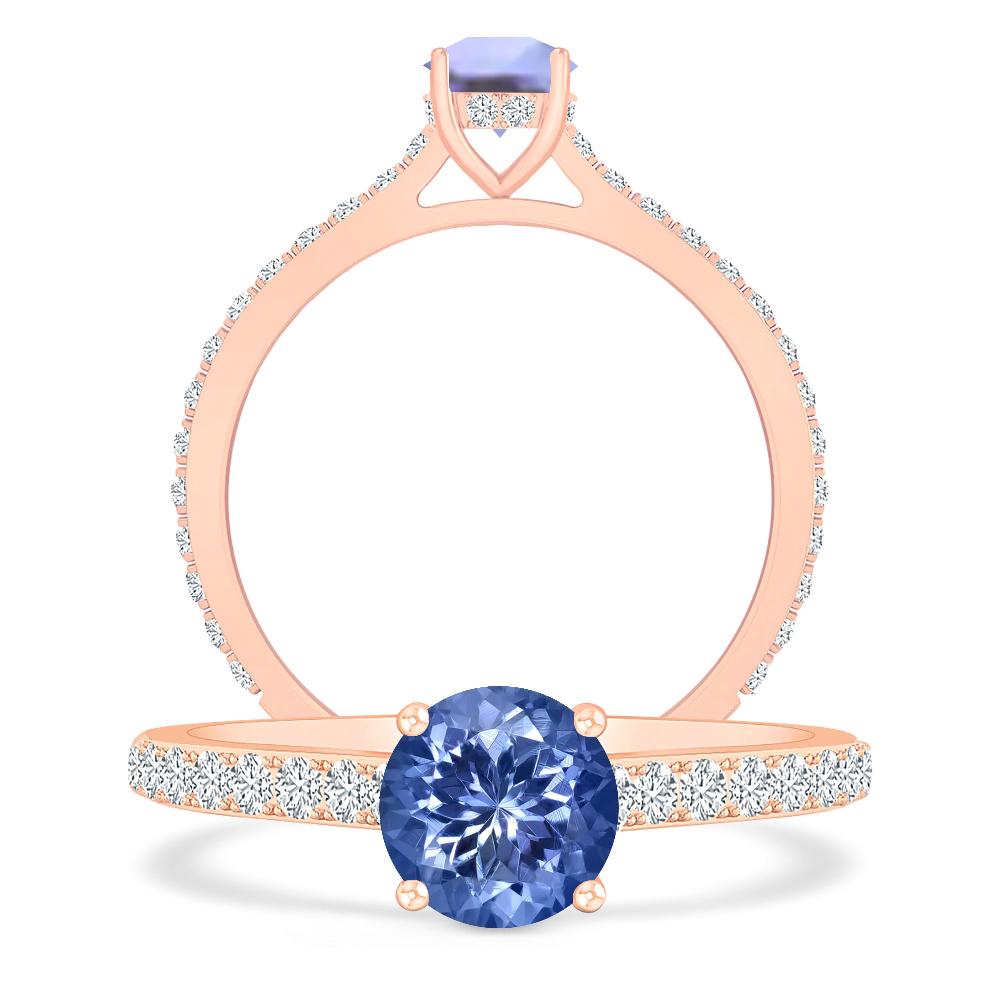 Rose Gold - Tanzanite