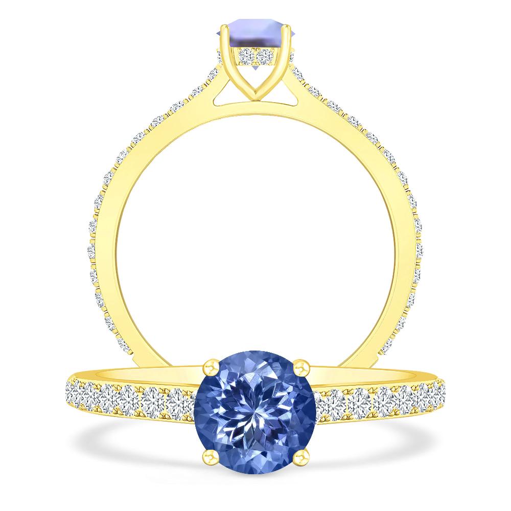 Yellow Gold - Tanzanite