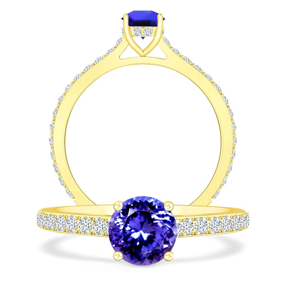 Yellow Gold - Tanzanite