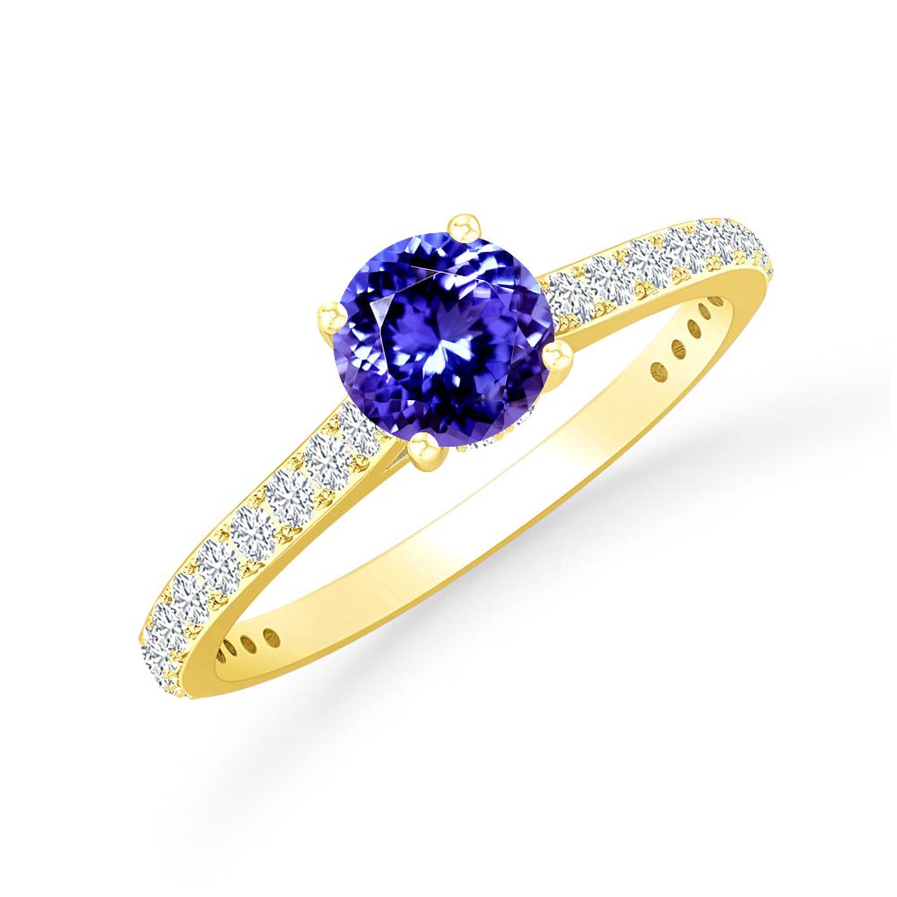 Yellow Gold - Tanzanite