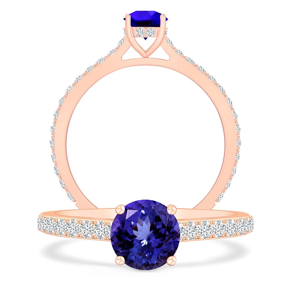 Rose Gold - Tanzanite