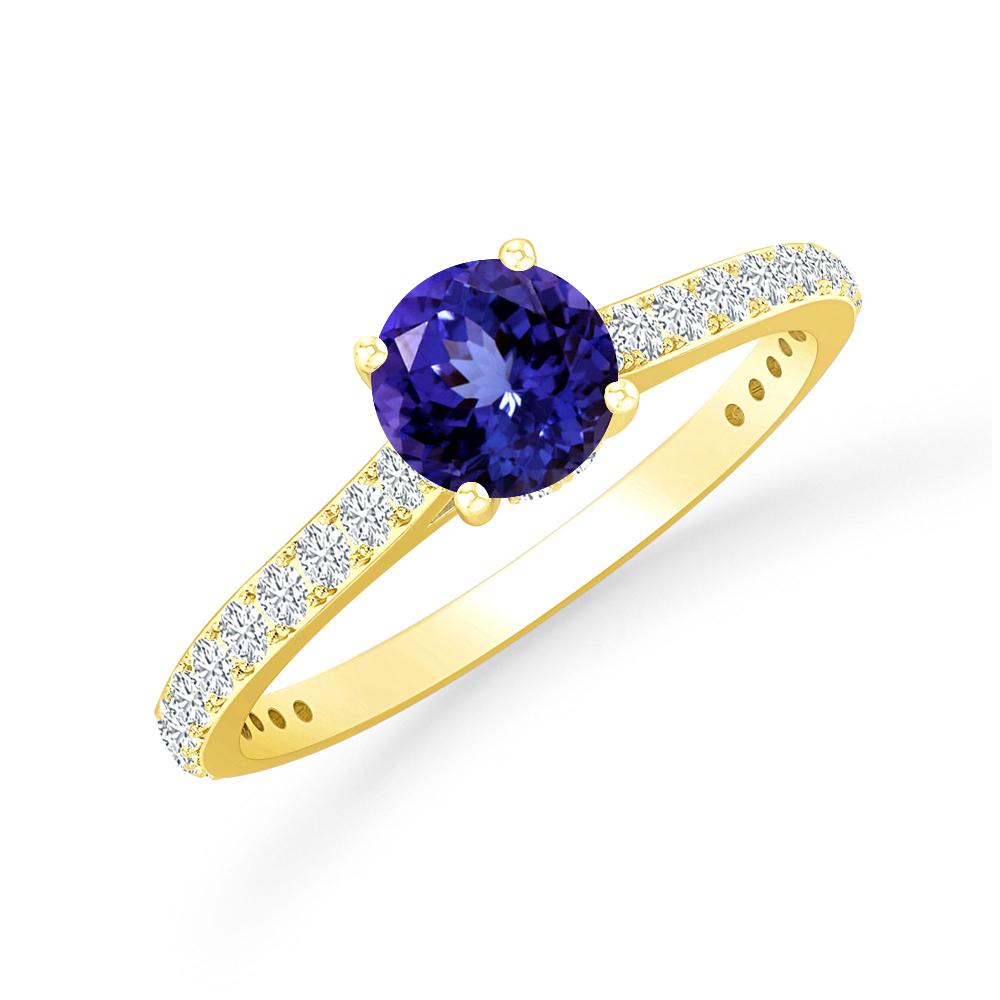 Yellow Gold - Tanzanite