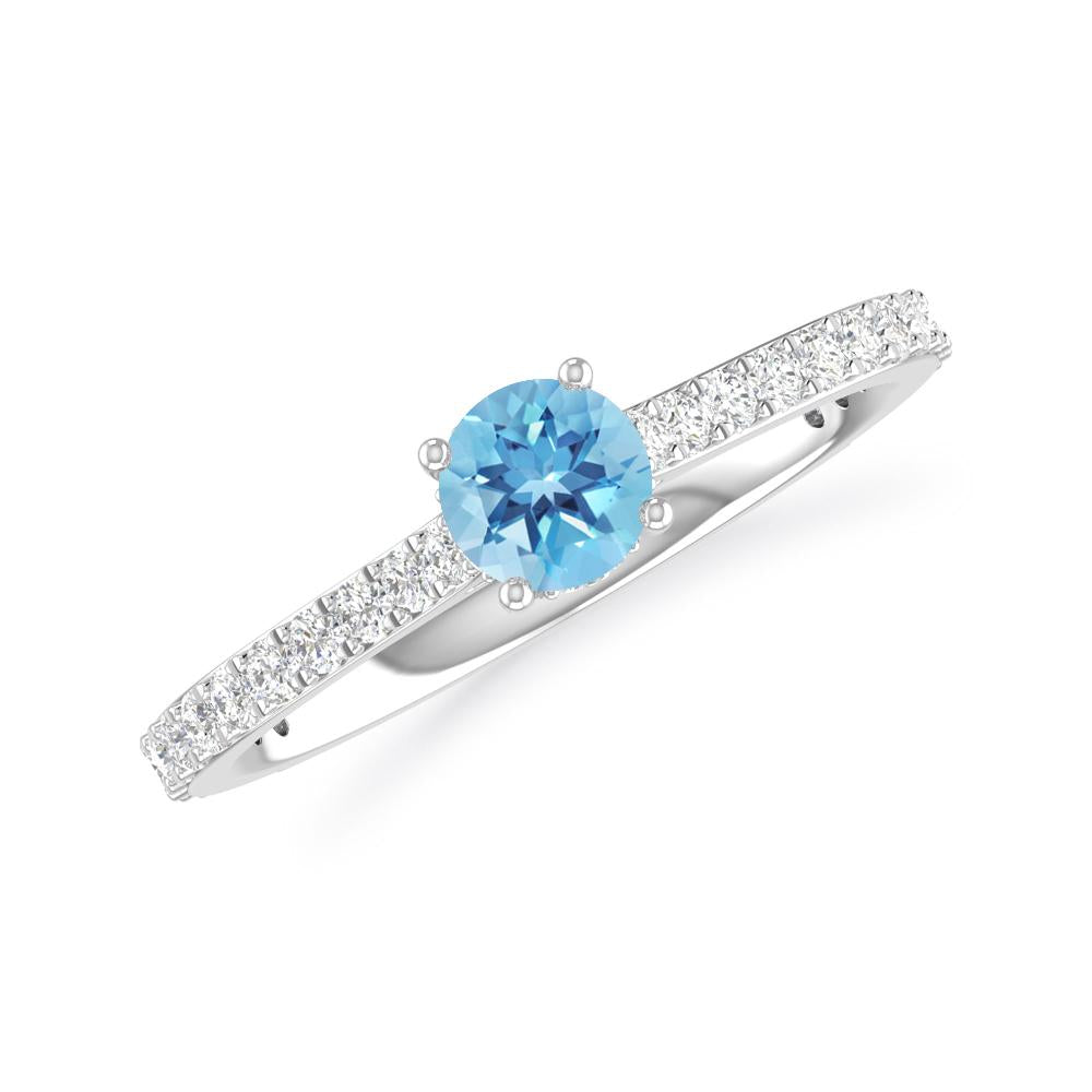 White Gold - Blue Topaz