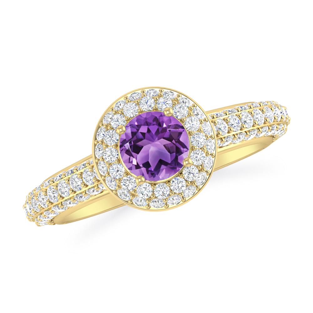 Yellow Gold - Amethyst
