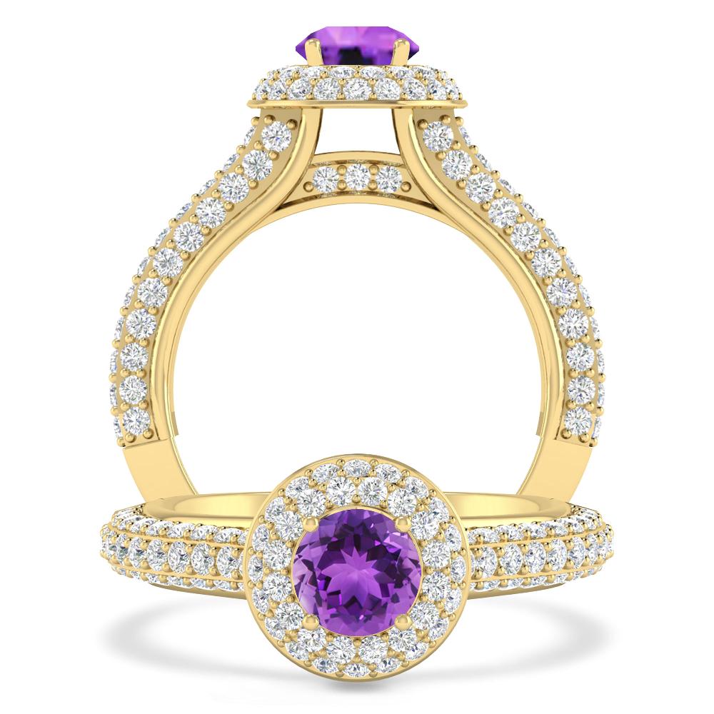 Yellow Gold - Amethyst