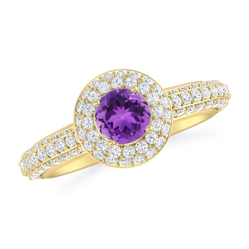 Yellow Gold - Amethyst