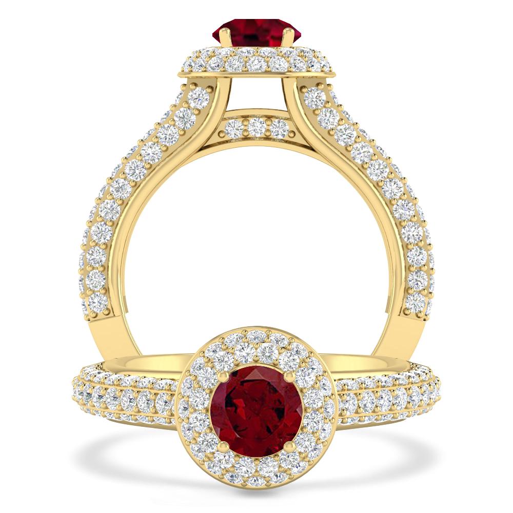 Yellow Gold - Garnet