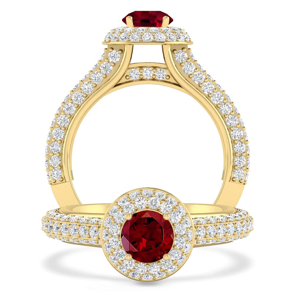 Yellow Gold - Garnet