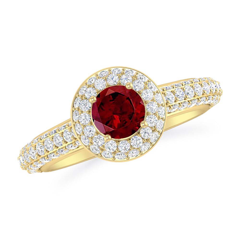 Yellow Gold - Garnet