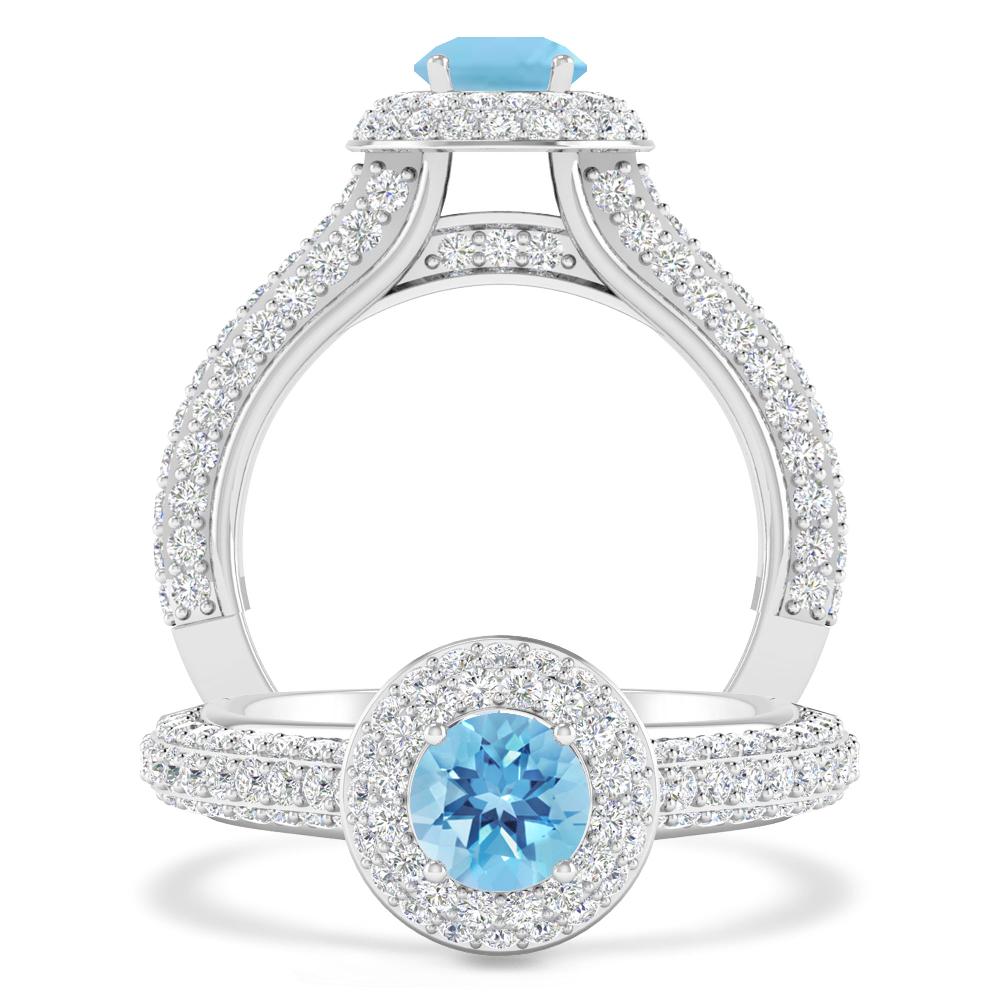 White Gold - Blue Topaz