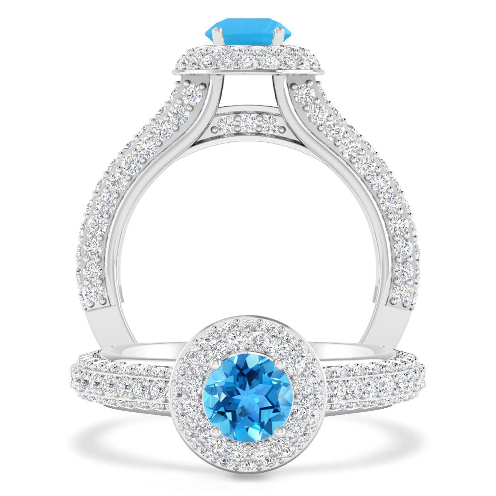 White Gold - Blue Topaz