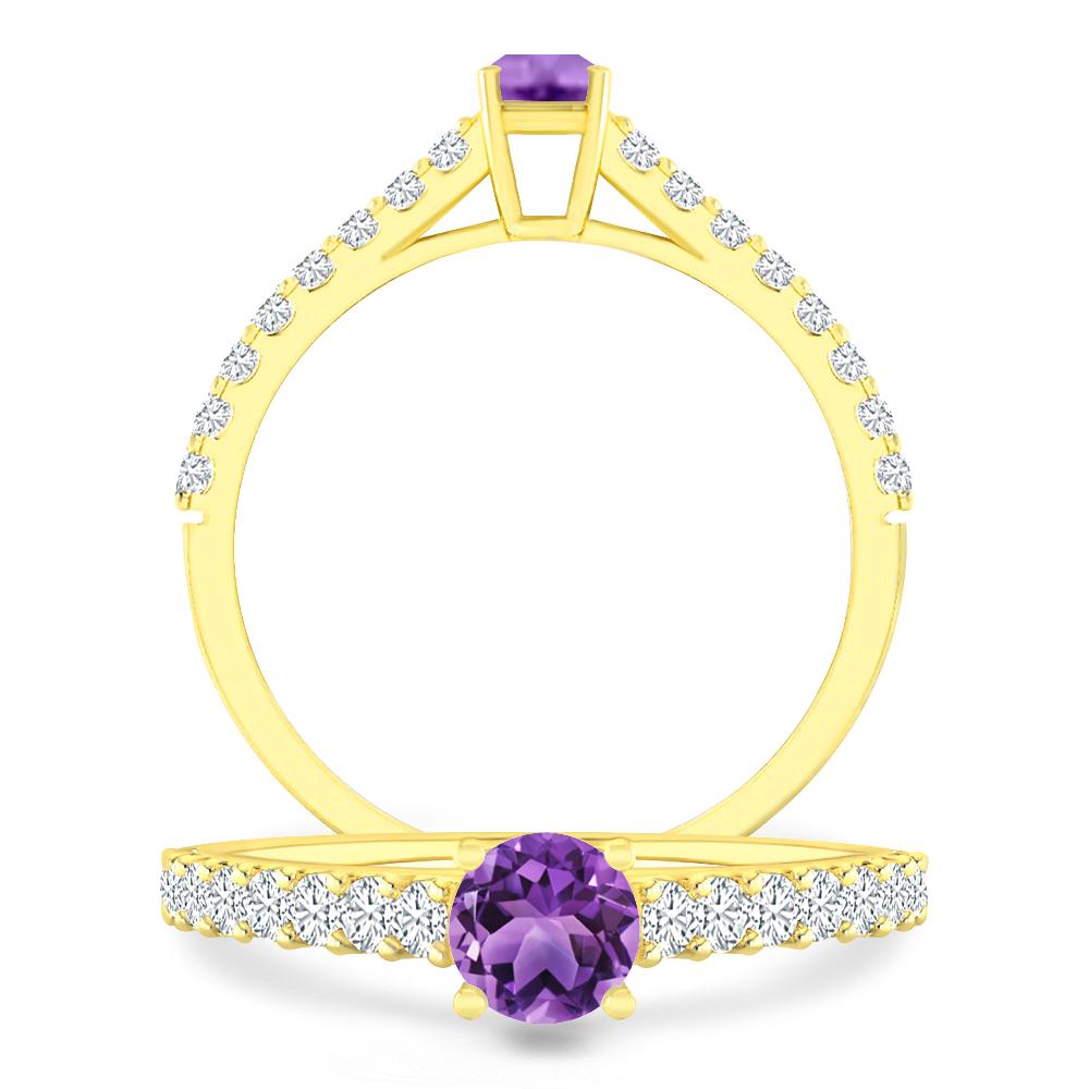 Yellow Gold - Amethyst