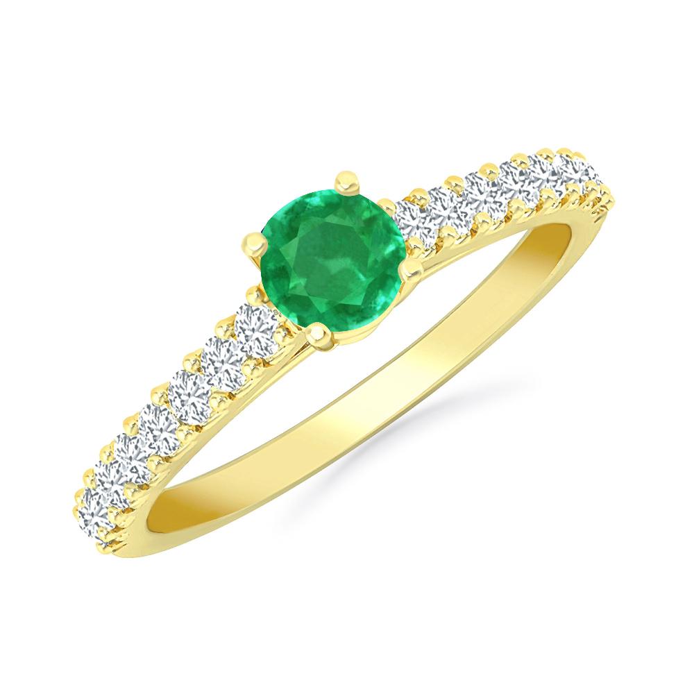 Yellow Gold - Emerald