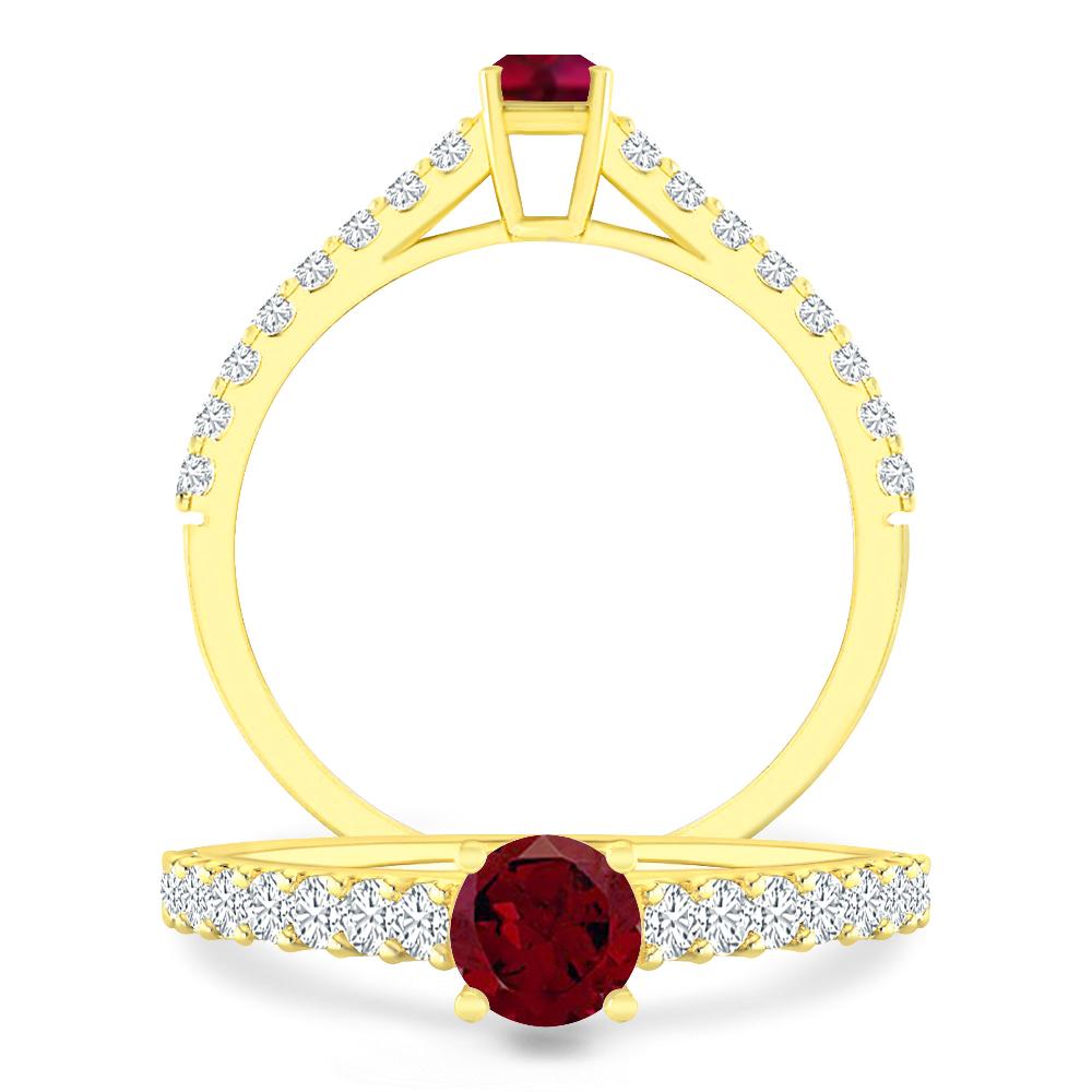Yellow Gold - Garnet