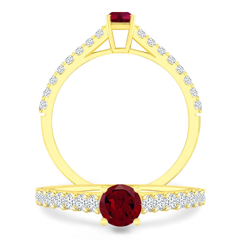 Yellow Gold - Garnet