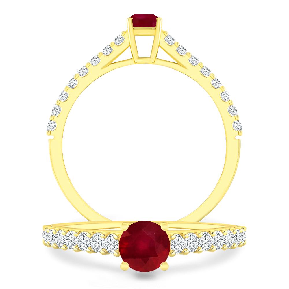 Yellow Gold - Ruby