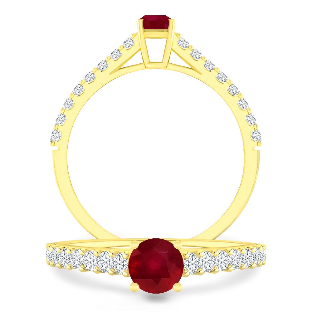 Yellow Gold - Ruby