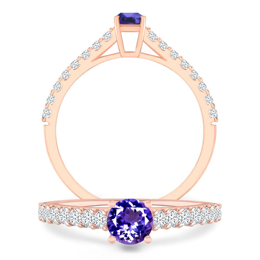 Rose Gold - Tanzanite