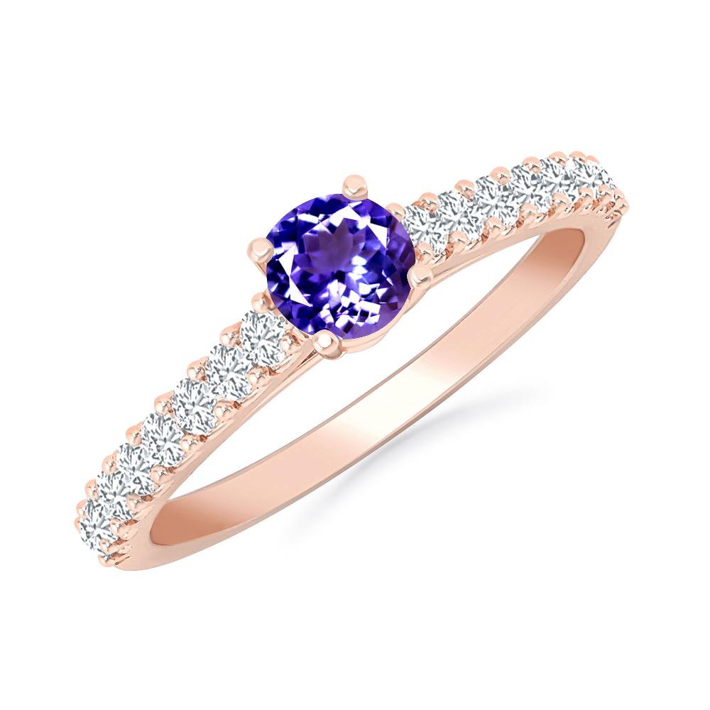 Rose Gold - Tanzanite