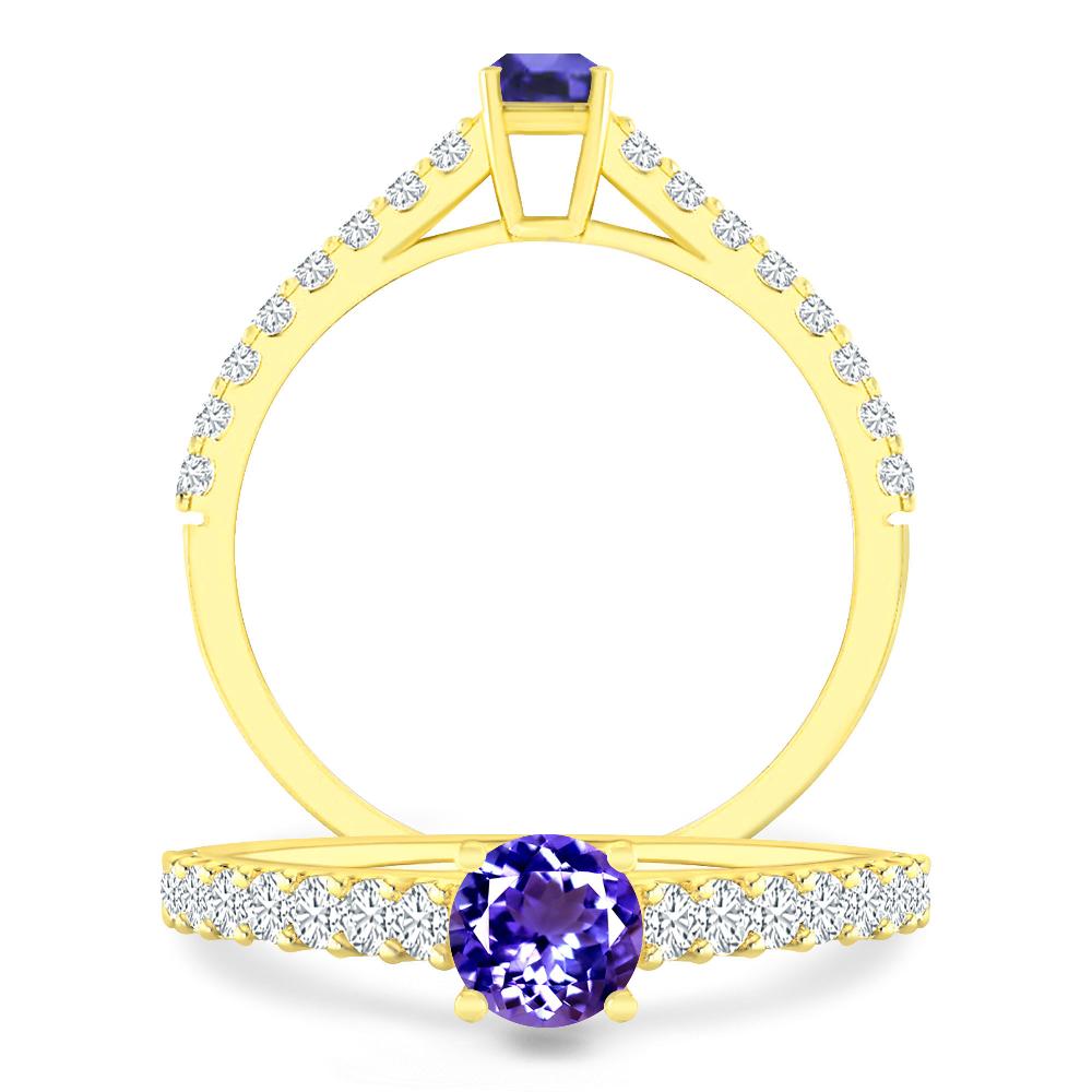 Yellow Gold - Tanzanite