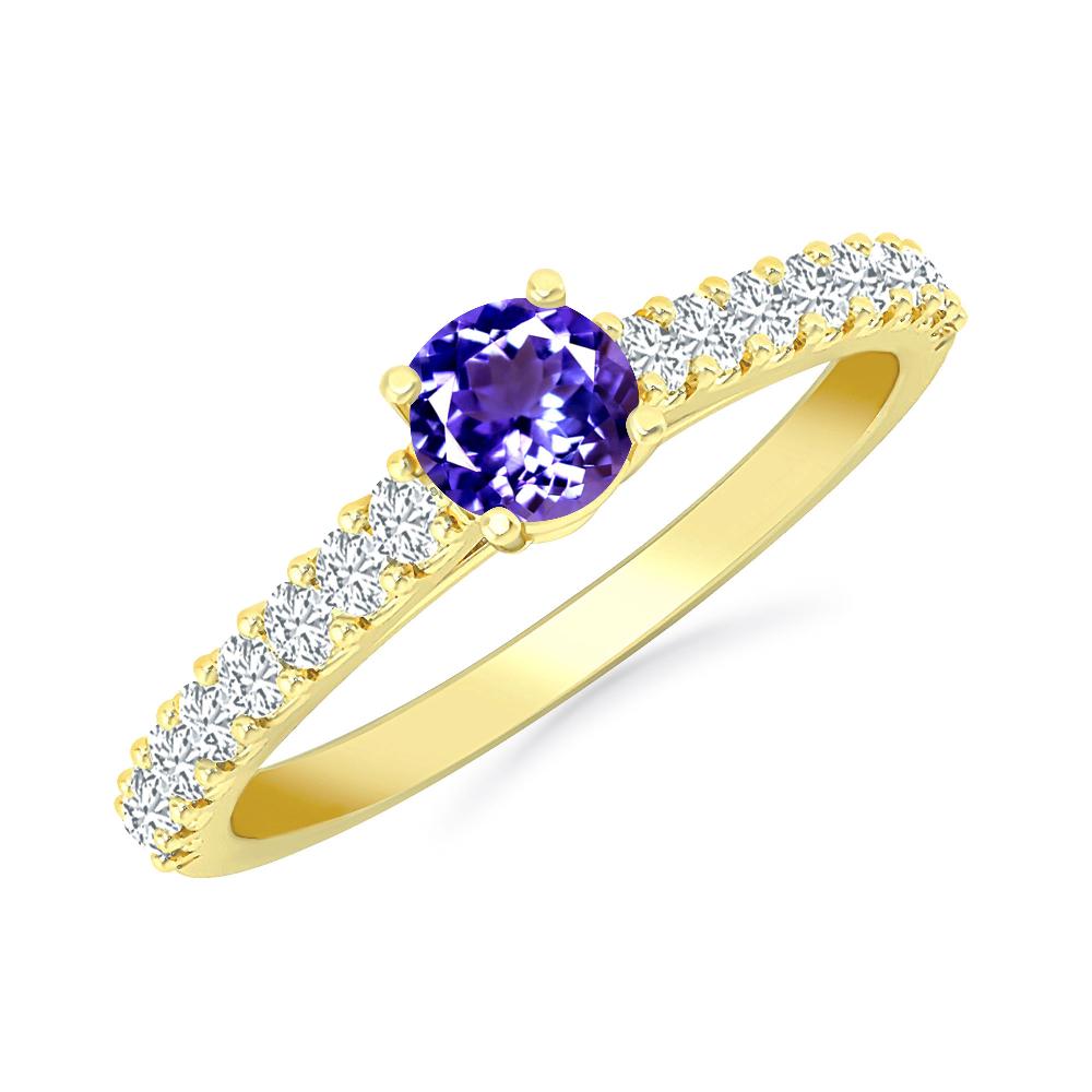 Yellow Gold - Tanzanite