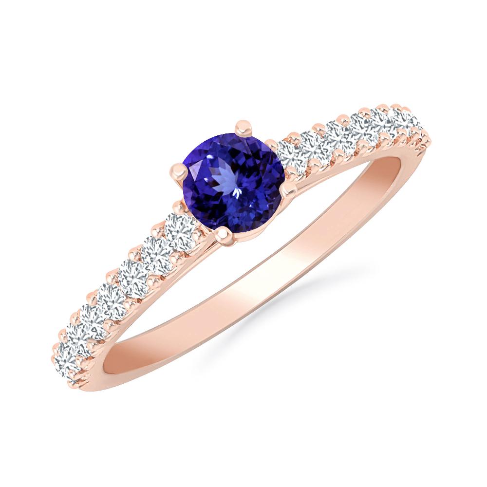 Rose Gold - Tanzanite