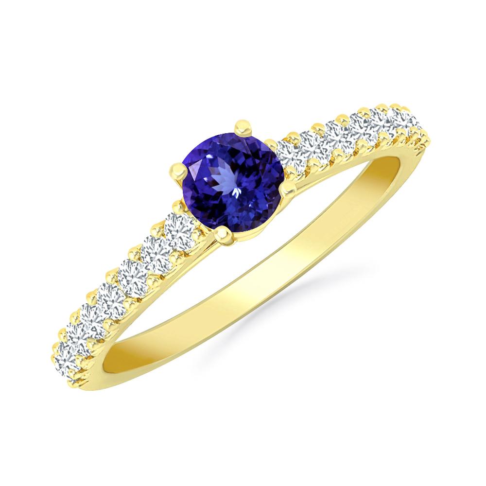 Yellow Gold - Tanzanite