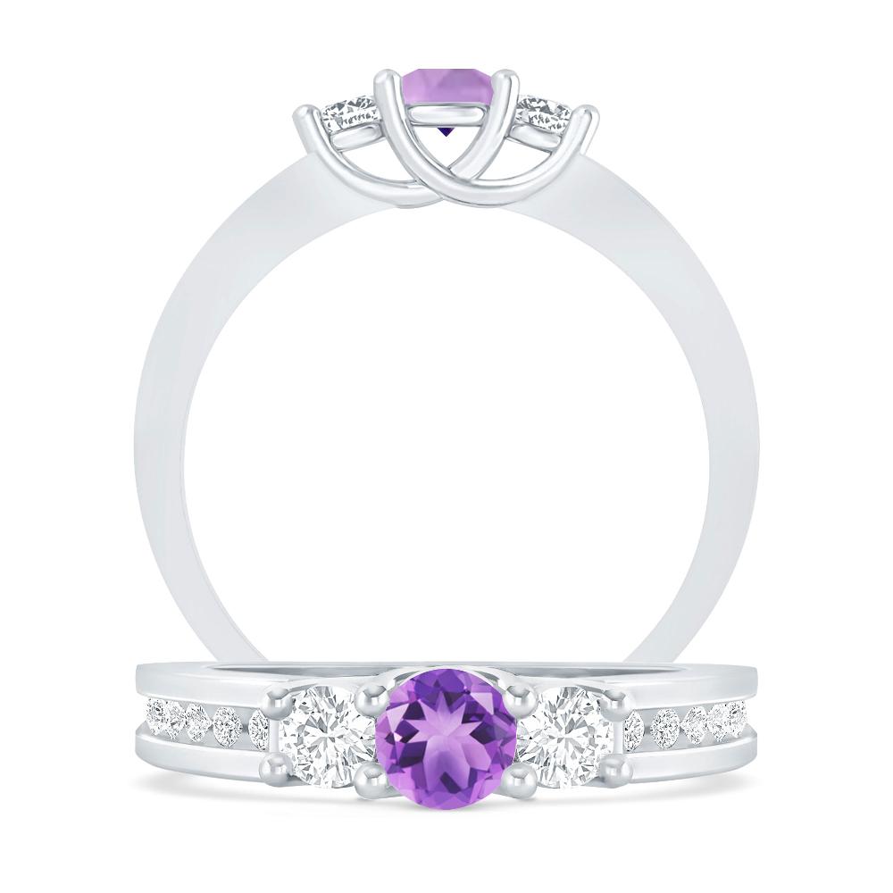 White Gold - Amethyst