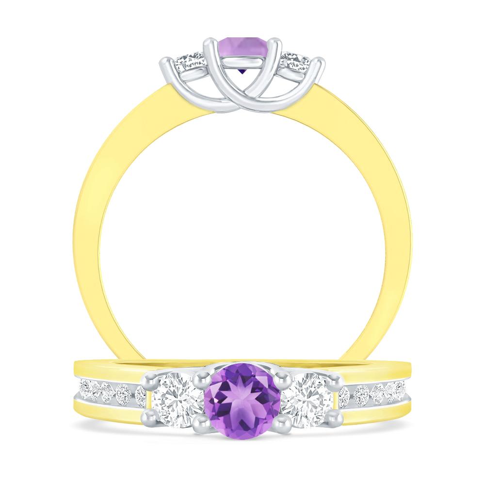 Yellow Gold - Amethyst