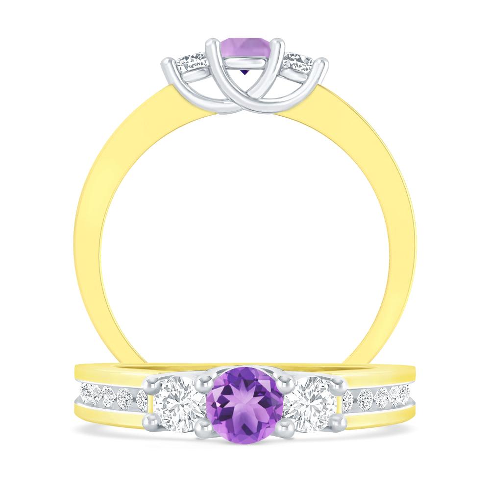 Yellow Gold - Amethyst