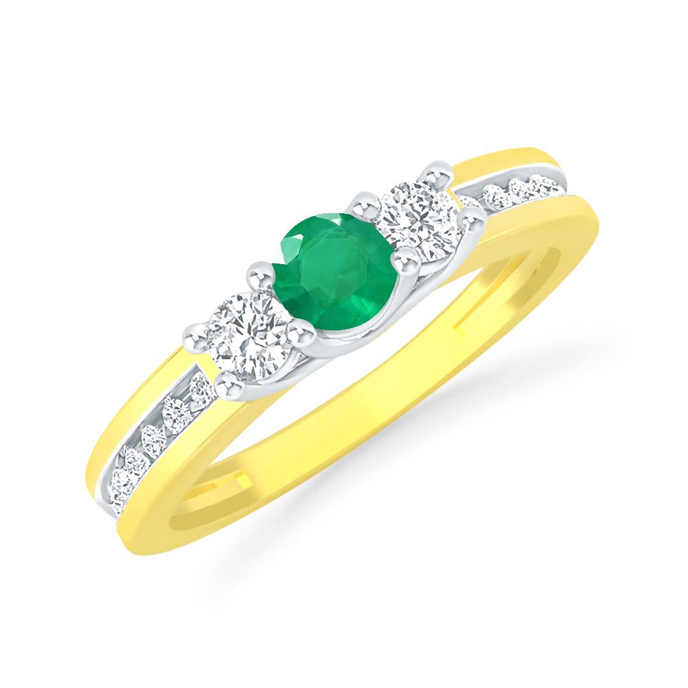 Yellow Gold - Emerald