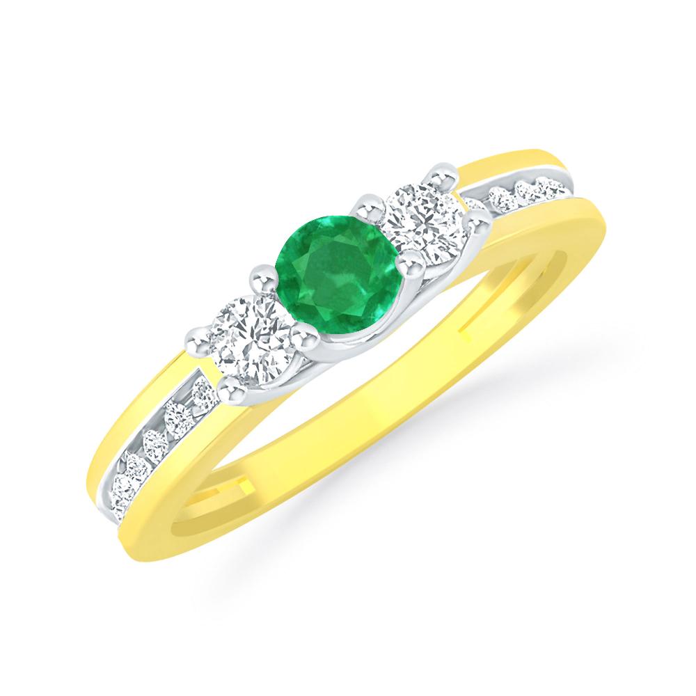 Yellow Gold - Emerald