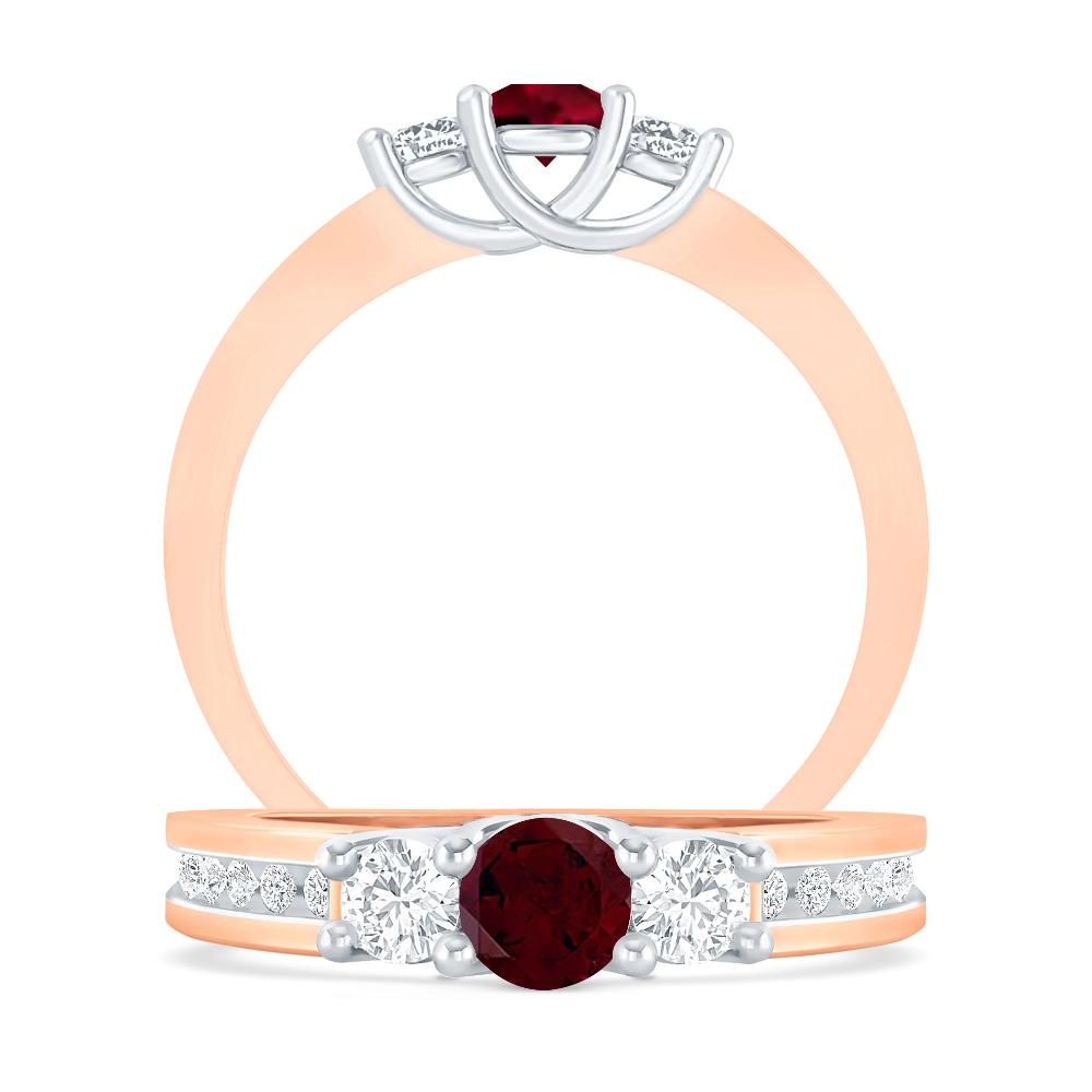 Rose Gold - Garnet