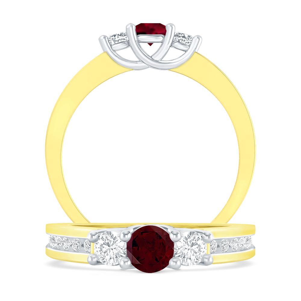 Yellow Gold - Garnet