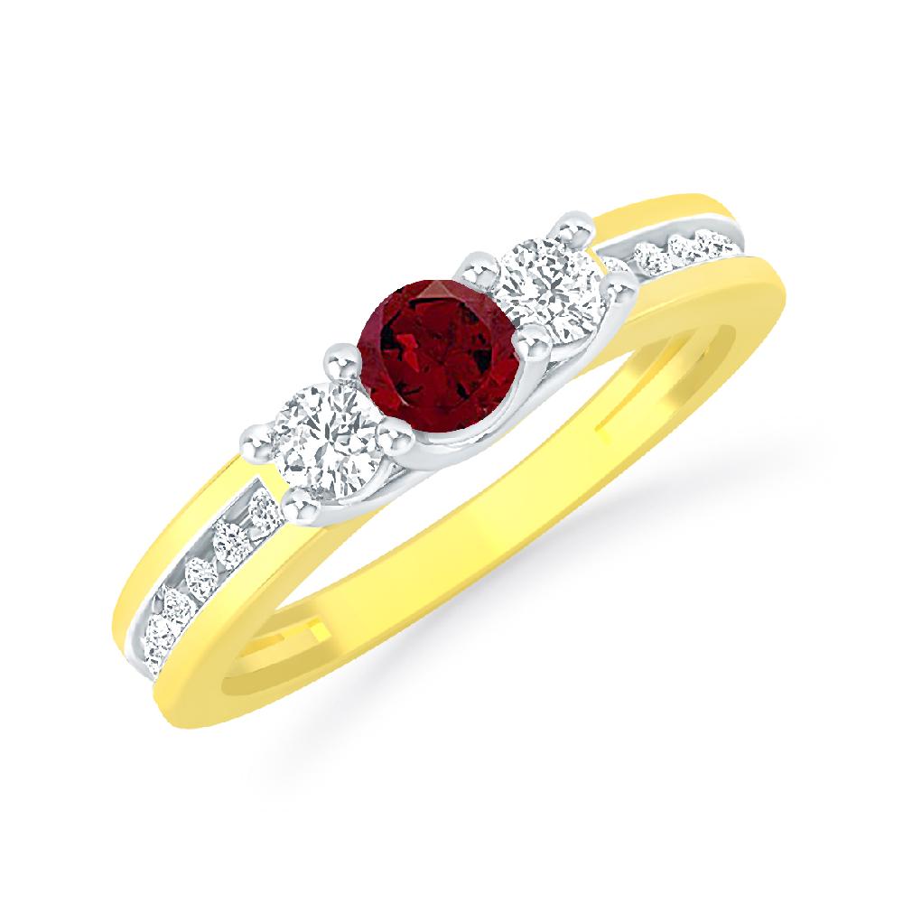 Yellow Gold - Garnet