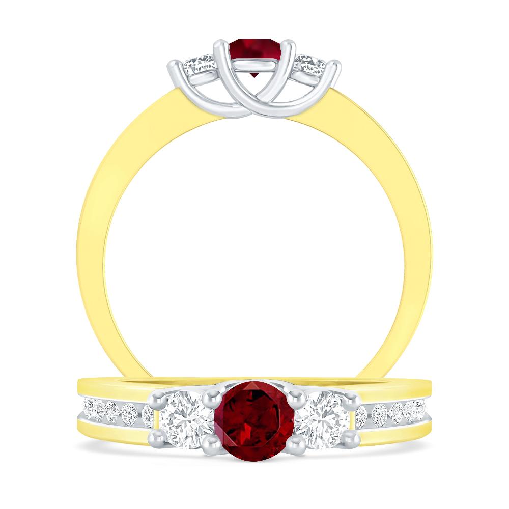 Yellow Gold - Garnet