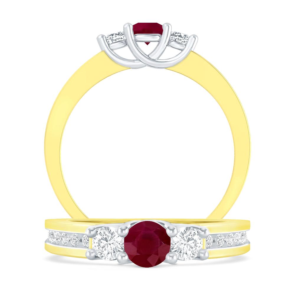 Yellow Gold - Ruby