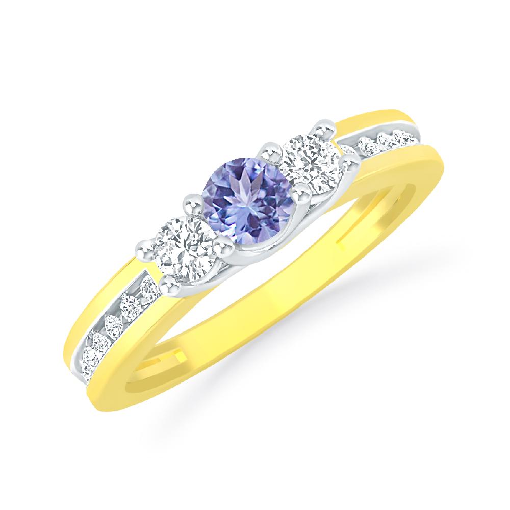 Yellow Gold - Tanzanite