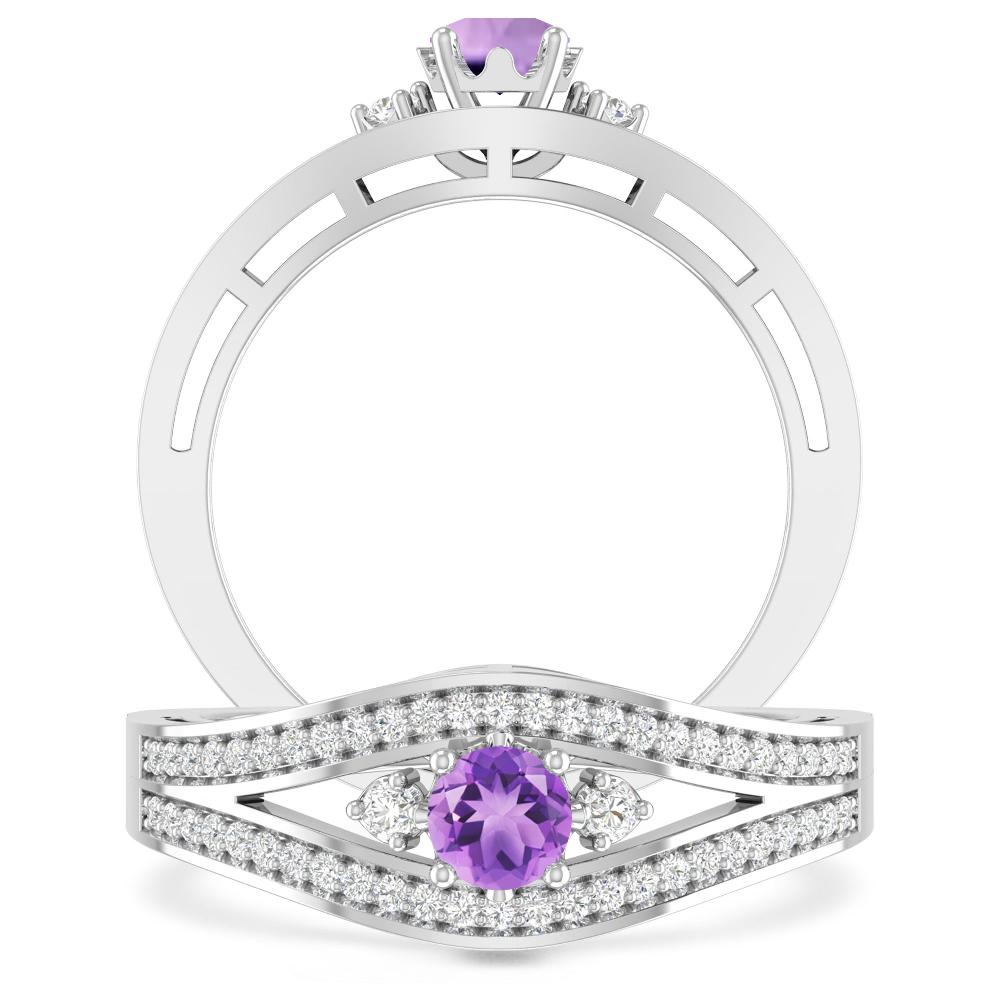 White Gold - Amethyst