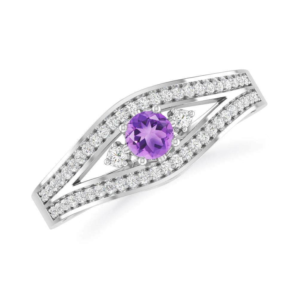 White Gold - Amethyst