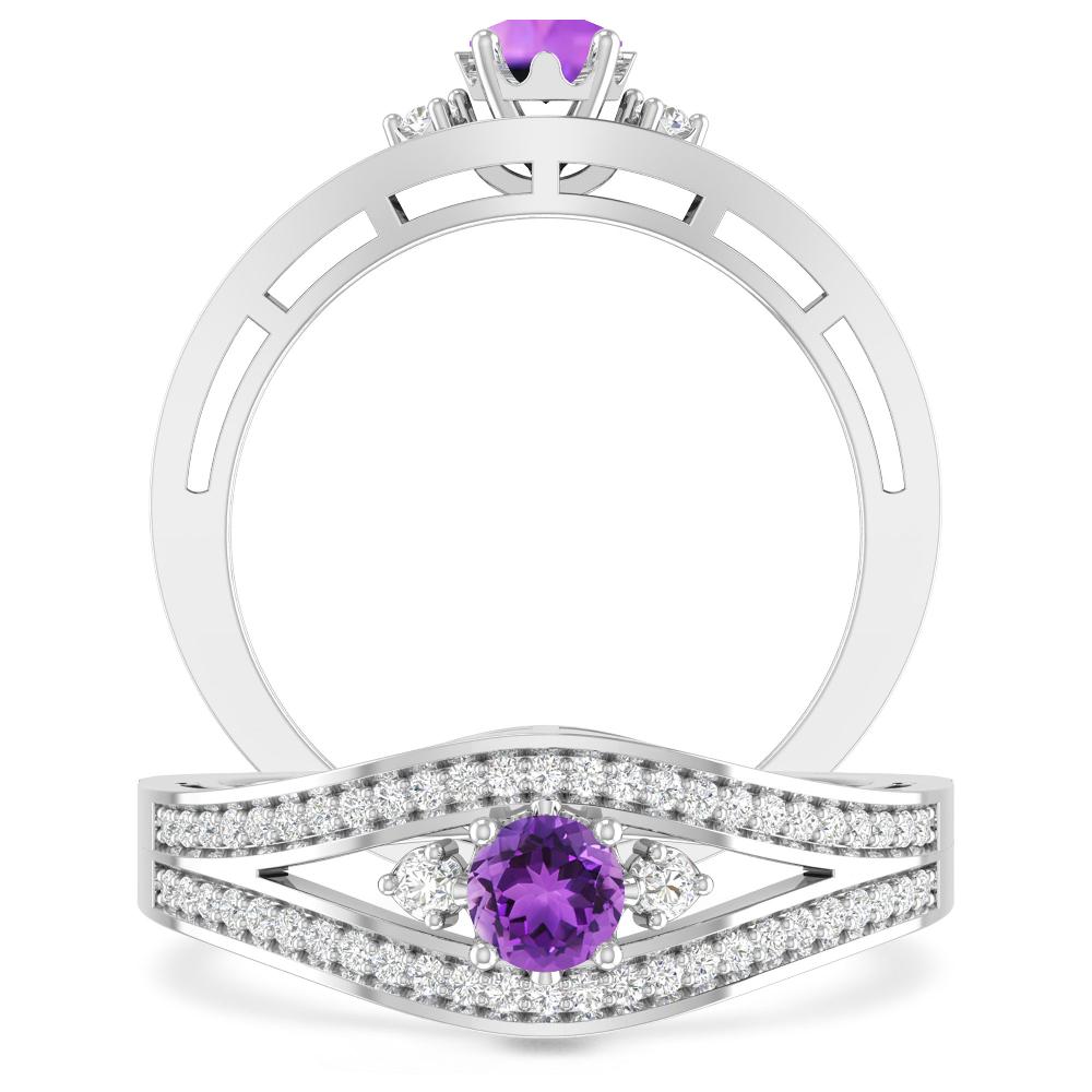 White Gold - Amethyst