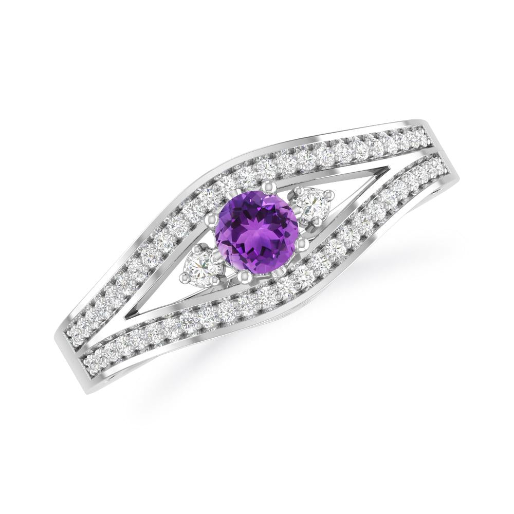 White Gold - Amethyst