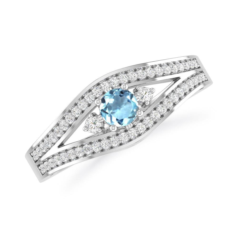 White Gold - Aquamarine