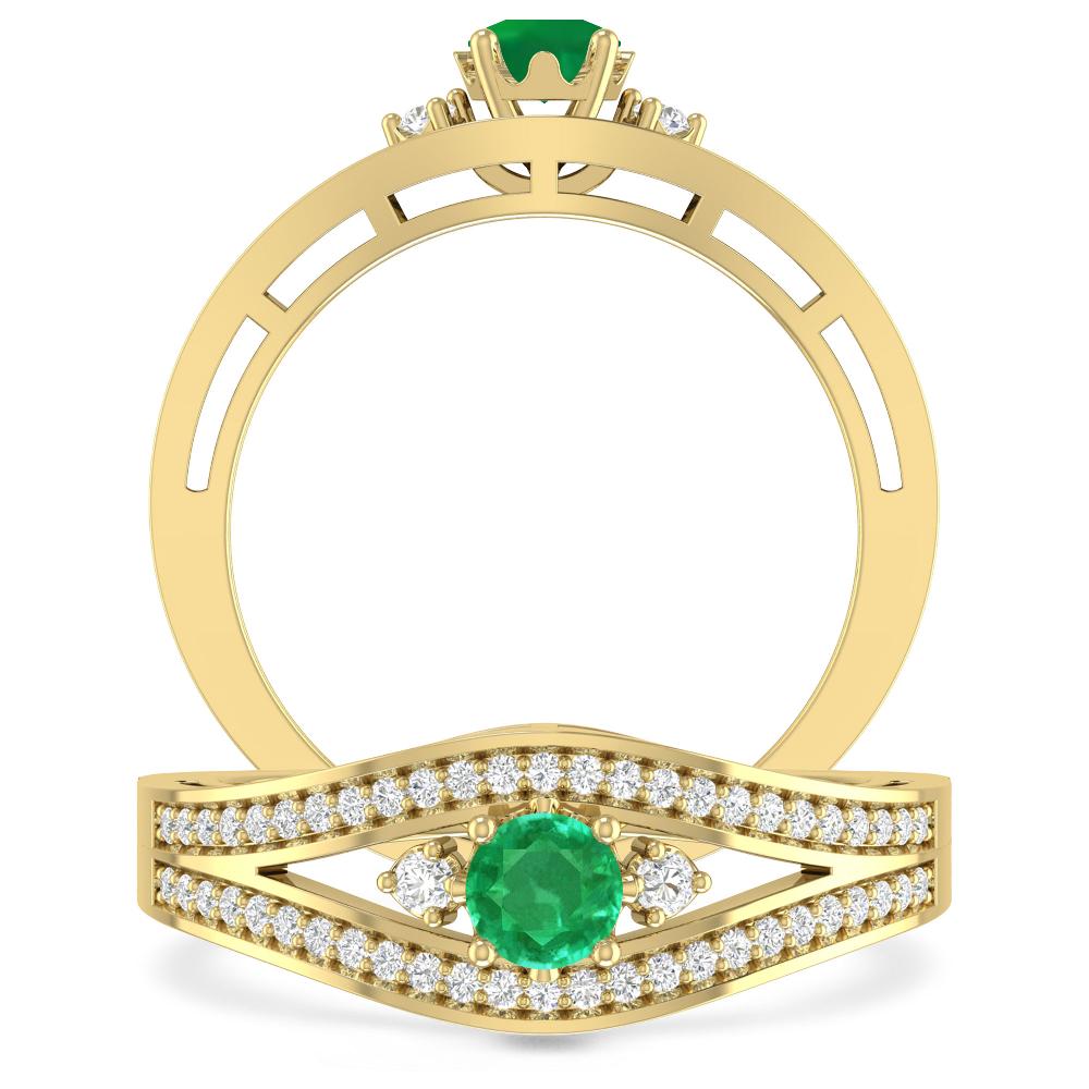 Yellow Gold - Emerald