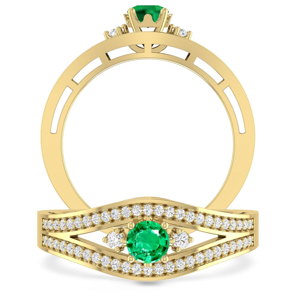 Yellow Gold - Emerald