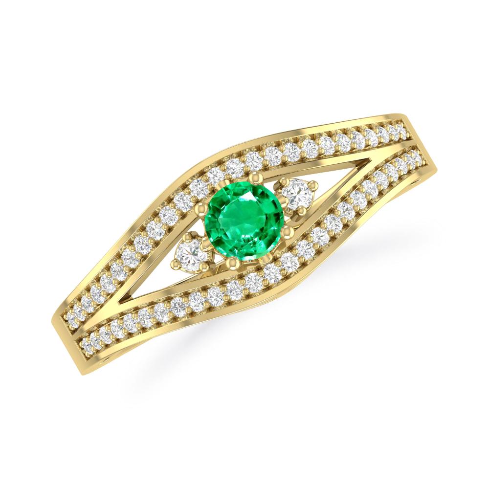 Yellow Gold - Emerald