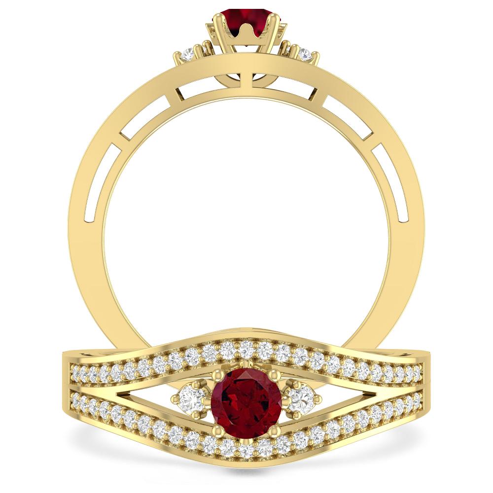 Yellow Gold - Garnet